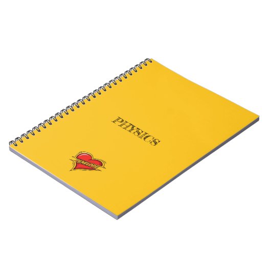 Penelope Heart Yellow Notizblock (Linke Seite)