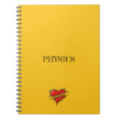 Penelope Heart Yellow Notizblock (Vorderseite)