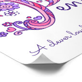 Penelope Initial P doodle Herzart Name bedeutet Poster (Ecke)