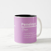Penelope Mädchen Name Definition Tasse | Personali (VorderseiteRechts)