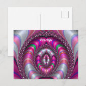 PENELOPE ~ PINK 3D-Fraktal Design ~ Postkarte (Vorne/Hinten)