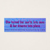 Penelope the Bunny, w/quote, glückliche Karte (Rückseite)