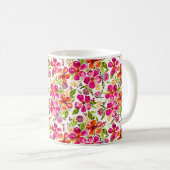 Penelope Watercolor Floral Artistic Kaffeetasse (VorderseiteRechts)