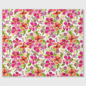 Penelope Watercolor Floral Designer Geschenkpapier (Flach)