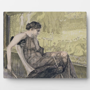 Penelope webt ein Tuch für Laärtes ihren Vater-i Fotoplatte