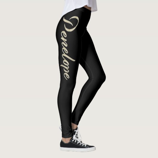Penelope white gold Handwriting Hose Leggings (Rechts)
