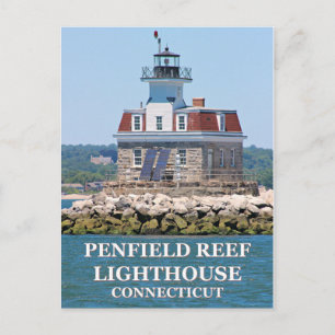 Penfield Reef Lighthouse, Connecticut Postcard Postkarte