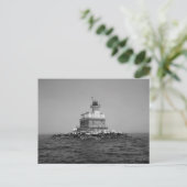 Penfield Reef Lighthouse Postkarte (Stehend Vorderseite)
