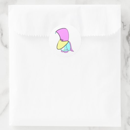 Pengassistent Runder Aufkleber (Tasche)