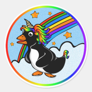 Pengicorn-Rundsticker Runder Aufkleber