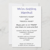Pengin Luv Wedding Invite Save The Date (Rückseite)