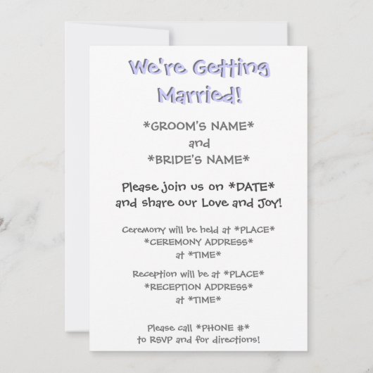 Pengin Luv Wedding Invite Save The Date (Rückseite)