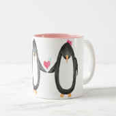 Pengin Luv Zweifarbige Tasse (VorderseiteRechts)