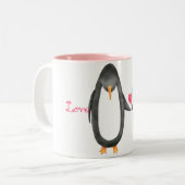Pengin Luv Zweifarbige Tasse (Vorderseite Links)
