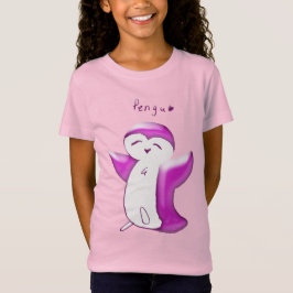 Pengu Happy Penguin (BrightPink) Kinder Hemd T-Shirt