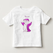 Pengu Happy Penguin (BrightPink) Kinderhemd Kleinkind T-shirt (Vorderseite)