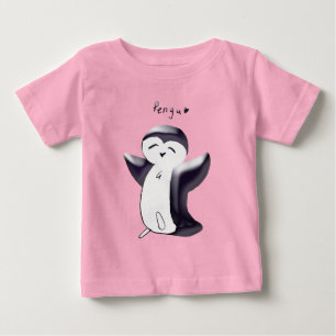 Pengu Happy Penguin (Schwarz) Kleinkind Tshirt