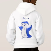 Pengu Happy Pinguin Fun Club (Blue-W) Kinder Hoodi Hoodie (Rückseite)