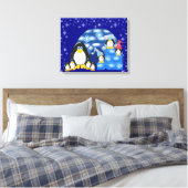 Penguin2 überzogene Canvas Leinwanddruck (Insitu (Schlafzimmer))