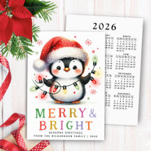 Penguin 2026 Kalender Frohe und helle Weihnachten