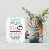 Penguin 2. Geburtstag Einladung mit Foto (Stehend Vorderseite)