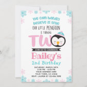 Penguin 2. Geburtstagseinladung Einladung (Vorderseite)