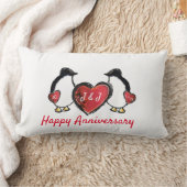 Penguin 40. rubinischer Hochzeitstag Lendenkissen (Decke)