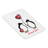 Penguin 40. rubinischer Hochzeitstag Magnet (Rechte Seite)