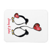 Penguin 40. rubinischer Hochzeitstag Magnet (Horizontal)