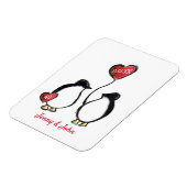 Penguin 40. rubinischer Hochzeitstag Magnet (Linke Seite)