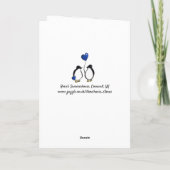 Penguin 65. Saphire Hochzeitstag Karte (Rückseite)