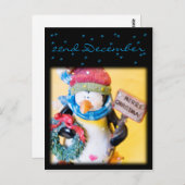 Penguin Adventskalender Postkarte (Vorne/Hinten)