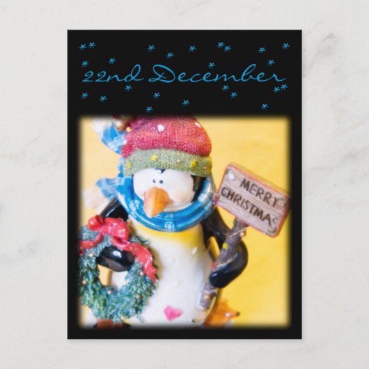 Penguin Adventskalender Postkarte (Vorderseite)