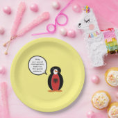 Penguin Albanische Flaggengespräche Pappteller (Party)