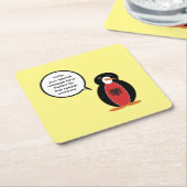 Penguin Albanische Flaggengespräche Rechteckiger Pappuntersetzer (angewinkelt)