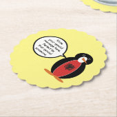 Penguin Albanische Flaggengespräche Untersetzer (angewinkelt)