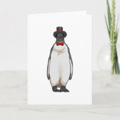 Penguin als Gentleman mit Hat Karte (Vorderseite)