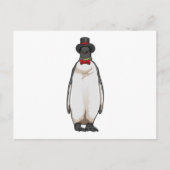 Penguin als Gentleman mit Hat Postkarte (Vorderseite)