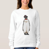 Penguin als Gentleman mit Hat Sweatshirt (Vorderseite)