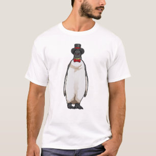 Penguin als Gentleman mit Hat T-Shirt