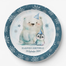 Penguin and Polar Bear Winter Birthday