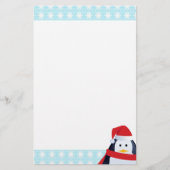 Penguin and Snowflakes Briefpapier (Vorderseite)