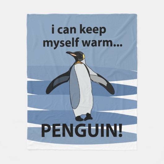 Penguin Animal Bird Funny Fleecedecke (Vorderseite)