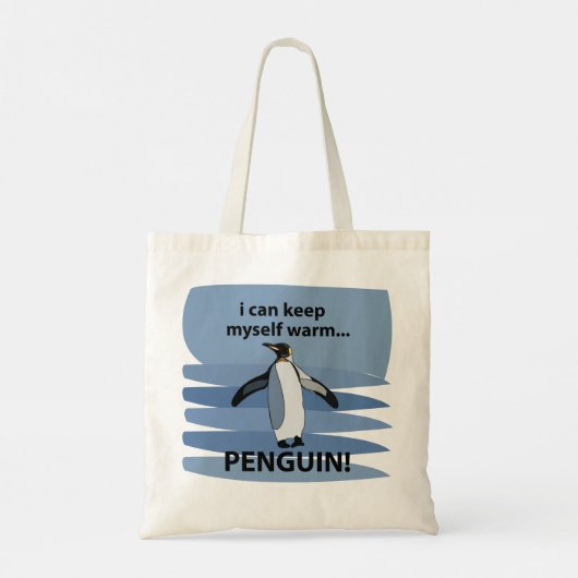 Penguin Animal Niedlich Funny Tragetasche (Rückseite)