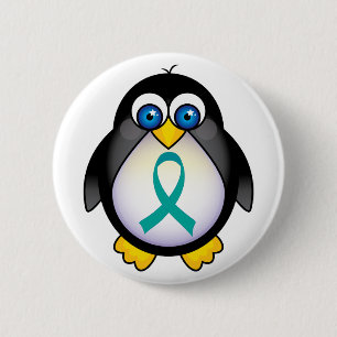 Penguin-aquamariner Band-Bewusstseins-Knopf Button