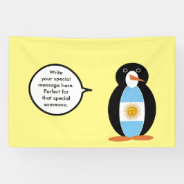 Penguin Argentine Flaggengespräche Banner