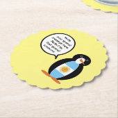 Penguin Argentine Flaggengespräche Untersetzer (angewinkelt)