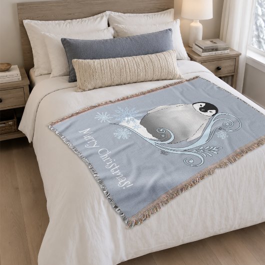 Penguin Art Nouveau Schneeflocken Decke