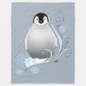 Penguin Art Nouveau Schneeflocken Fleecedecke (Vorderseite)