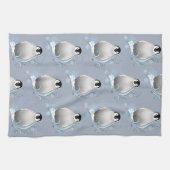 Penguin Art Nouveau Schneeflocken Geschirrtuch (Horizontal)